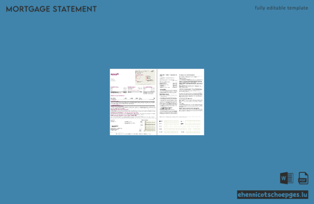 Kontoauszug der PenAir Credit Union (Florida, USA) im Word- und PDF-Format, 2 Seiten, Beispielvorschau